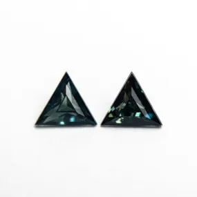 0.79cttw 2pc 5.04x5.69x2.50mm 5.02x5.71x2.87mm Triangle Step Cut Sapphire Matching Pair 25110-06