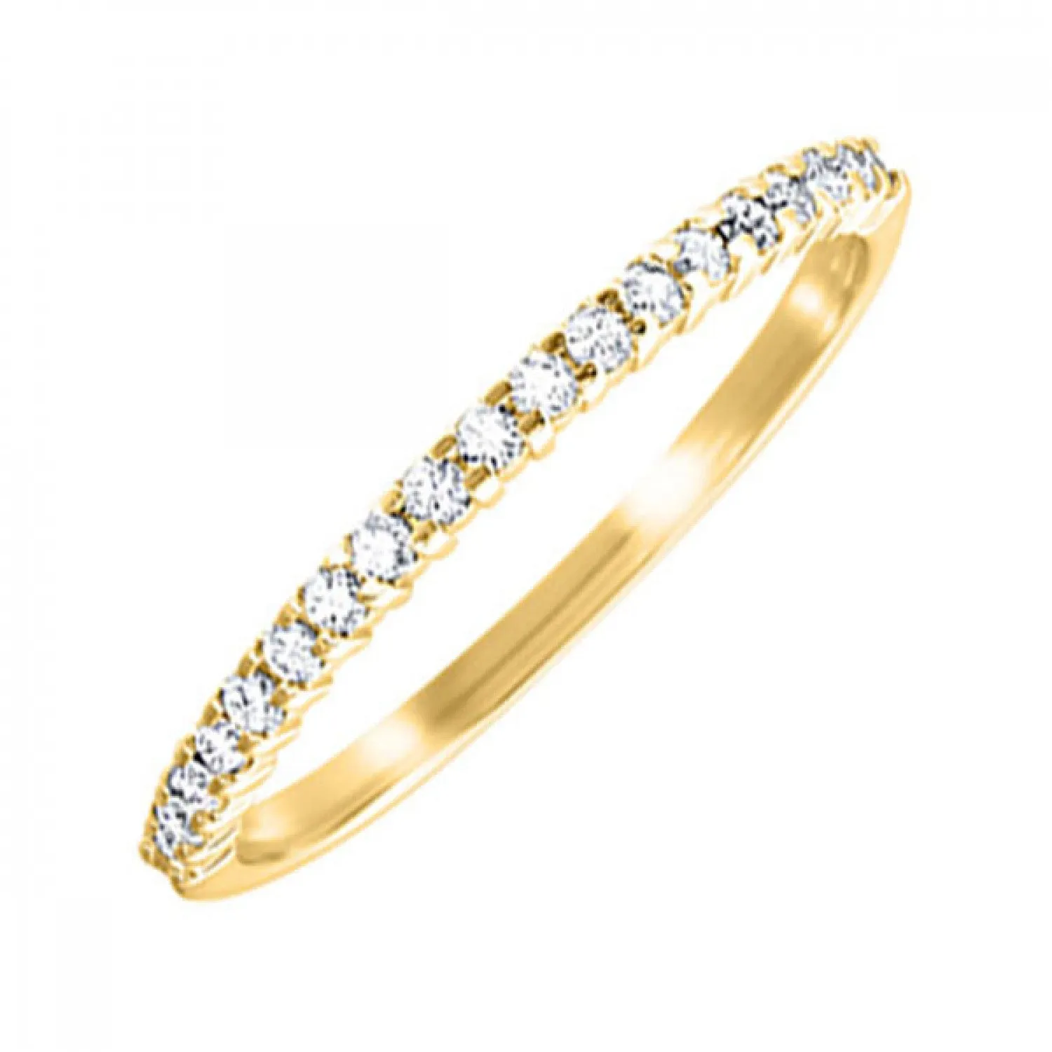 10KT 1/6 CTW Diamond Band- Available in rose, yellow and white gold