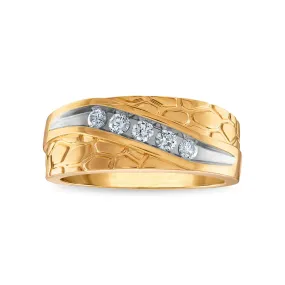 1/3 CTW Diamond Nugget Ring in 10KT Yellow Gold