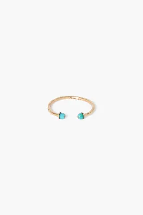 14k Dua Toe Ring Turquoise