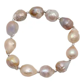 201-02 | PINK EDISON PEARL BRACELET ON ELASTIC