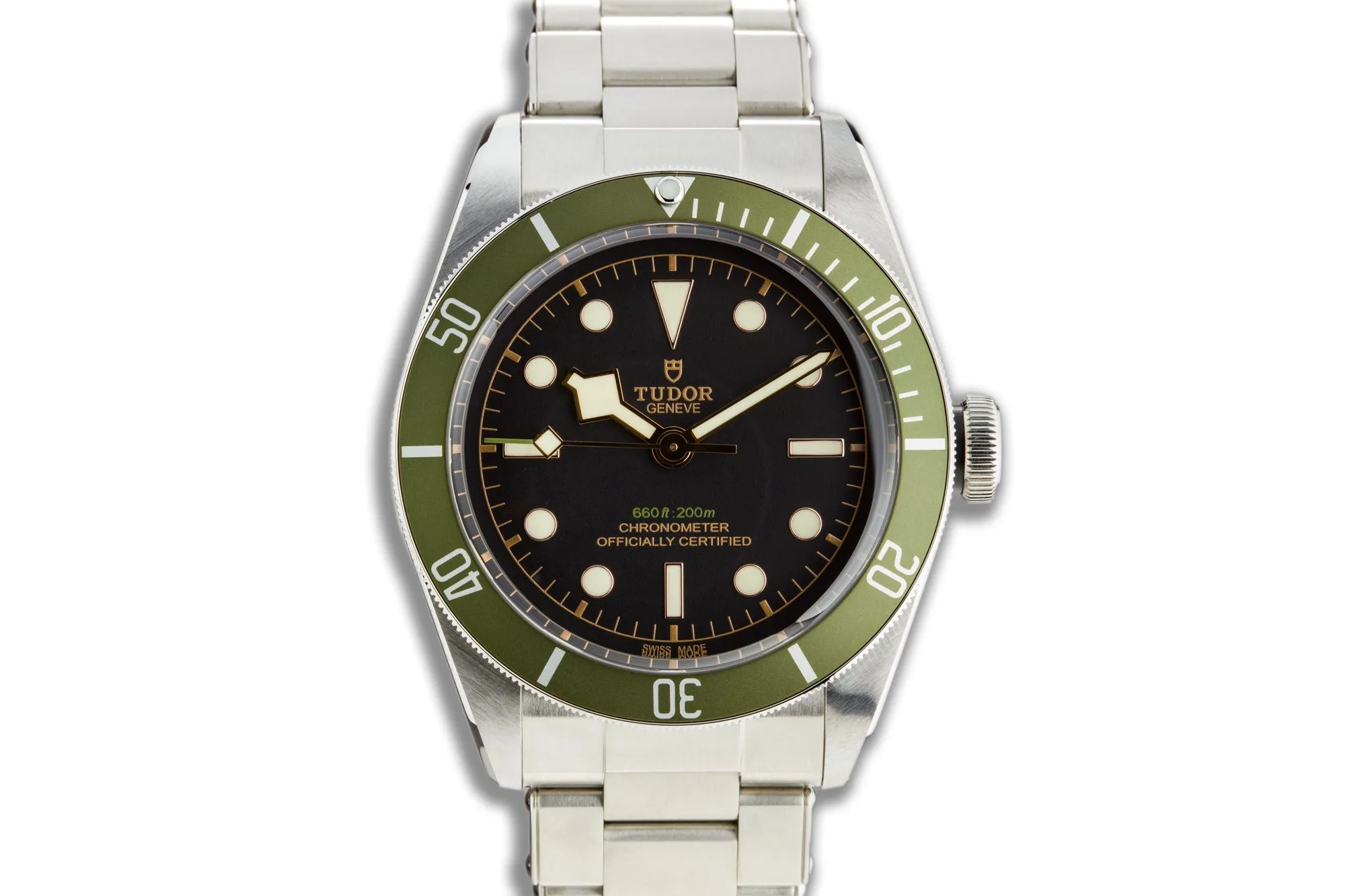 2019 Tudor Harrods Special Edition 79230G Green Heritage Black Bay with Box & Card