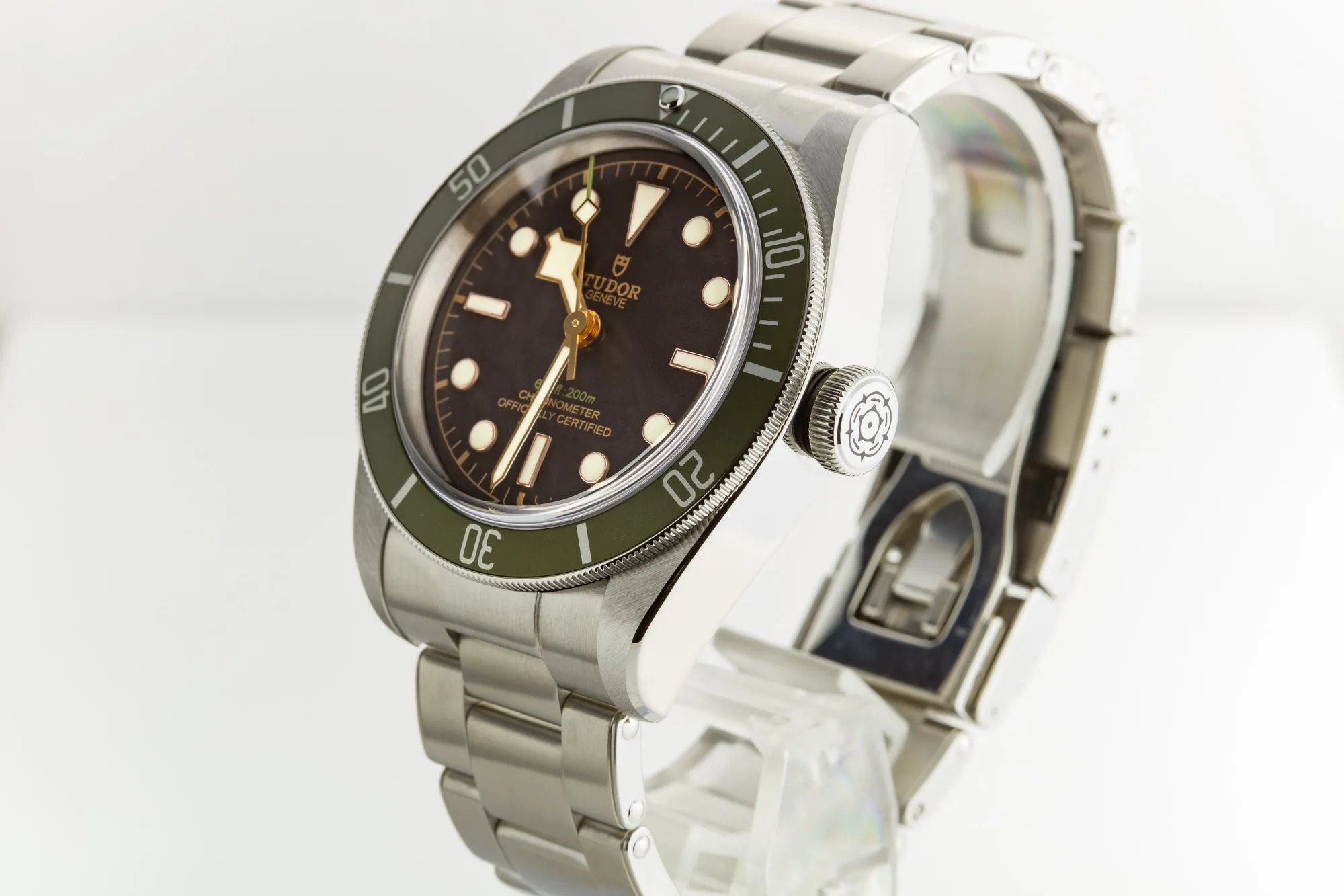 2019 Tudor Harrods Special Edition 79230G Green Heritage Black Bay with Box & Card