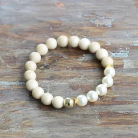 8mm Riverstone with Pearl