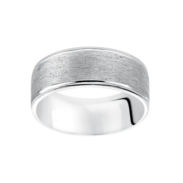 8MM Wire Finish Wedding Band