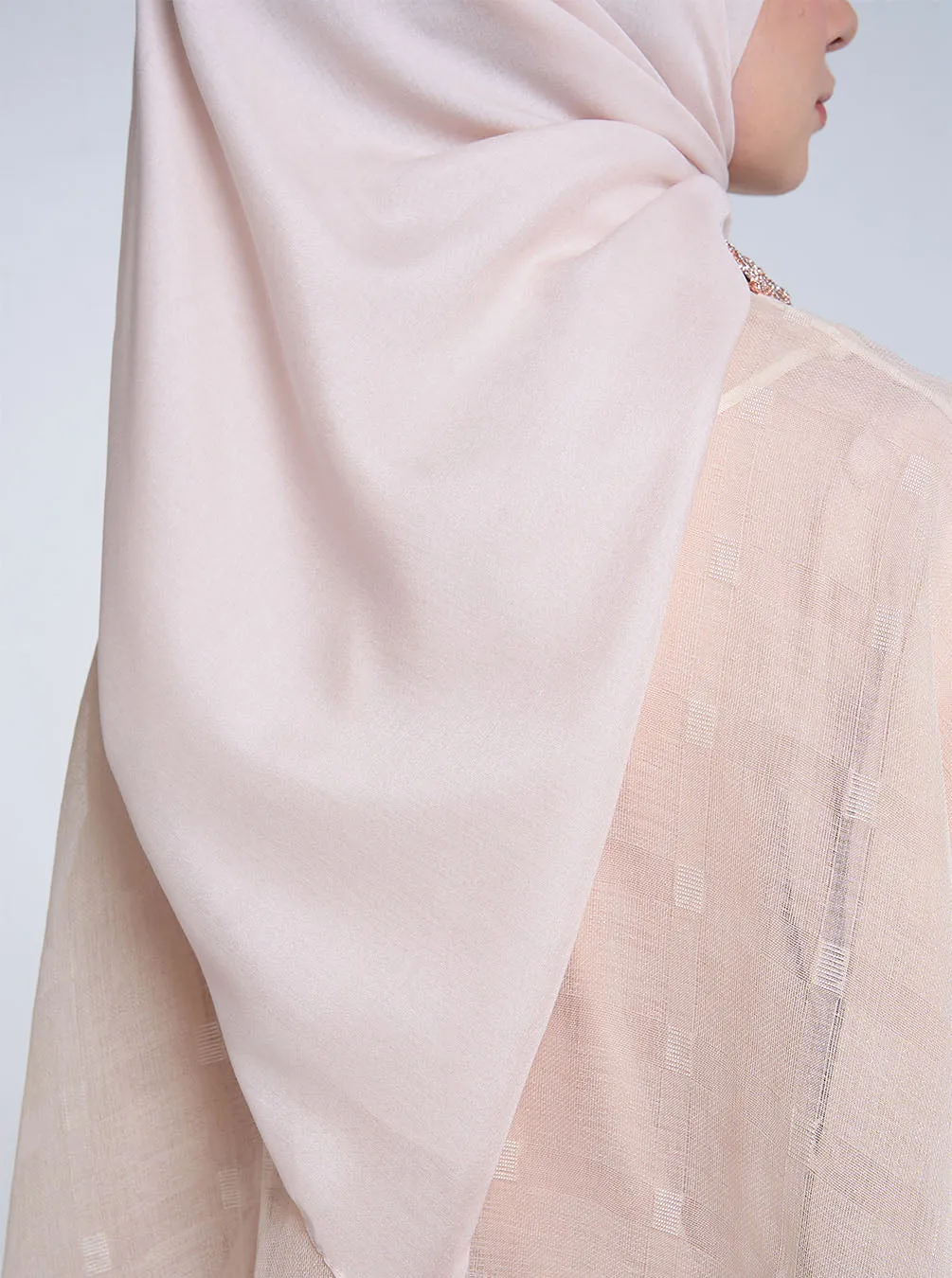 AIRY VOILE SCARF PLAIN SOY CREAM