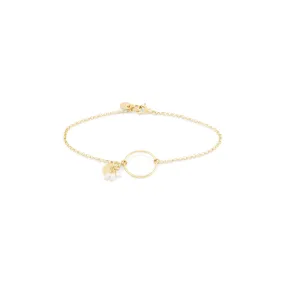 Alana Maria Pipa Pearl Bracelet, Gold