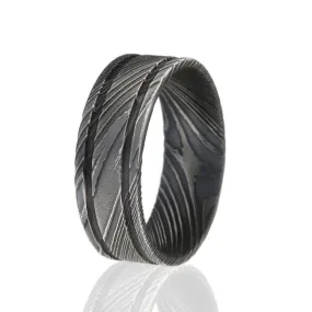 American Made Damascus Steel Wedding Bands Hand Shaped Quality Bands