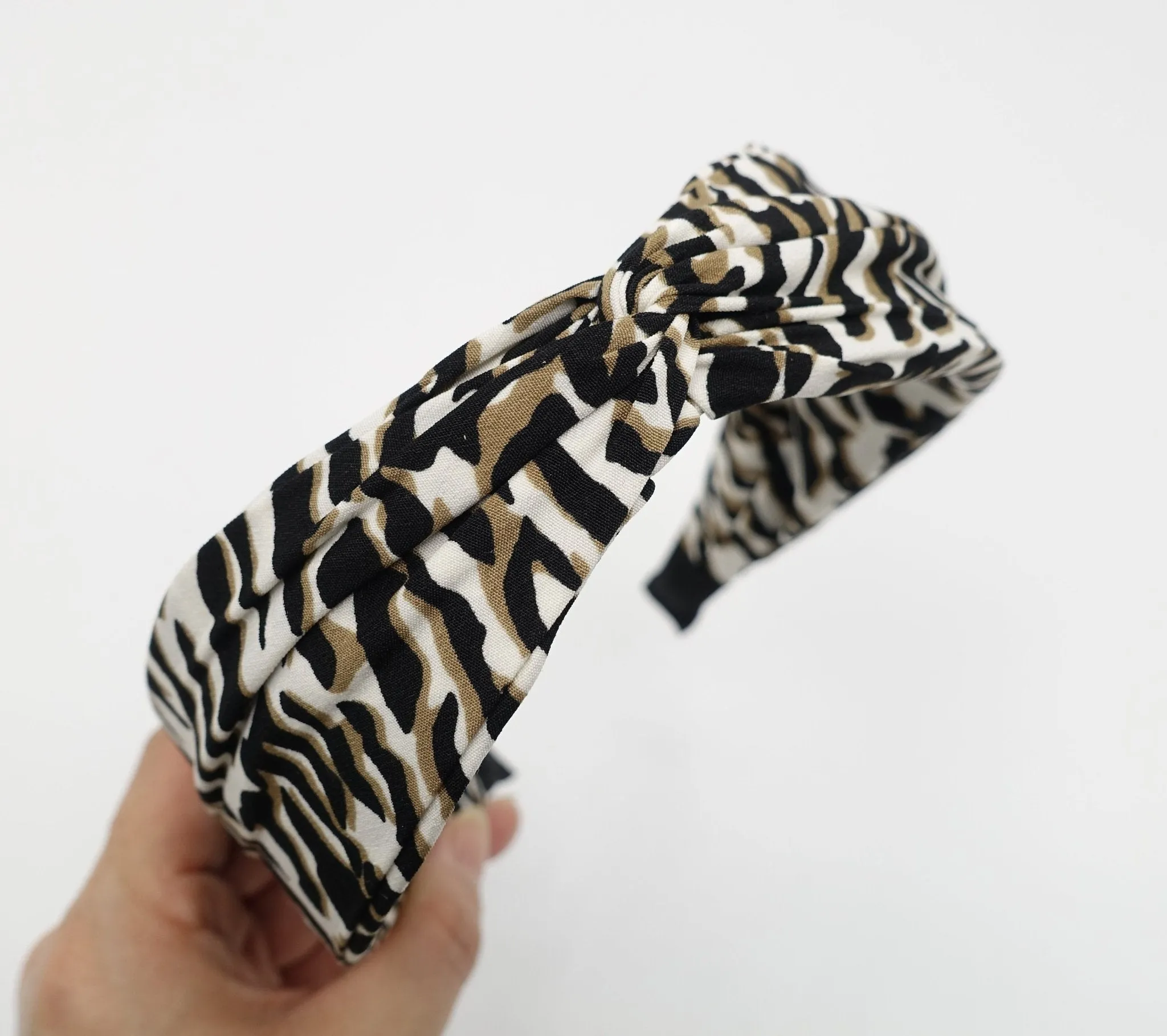 animal print headband cross hairband leopard python zebra print twist hair accessory