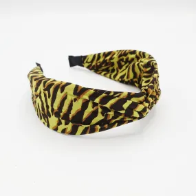 animal print headband cross hairband leopard python zebra print twist hair accessory