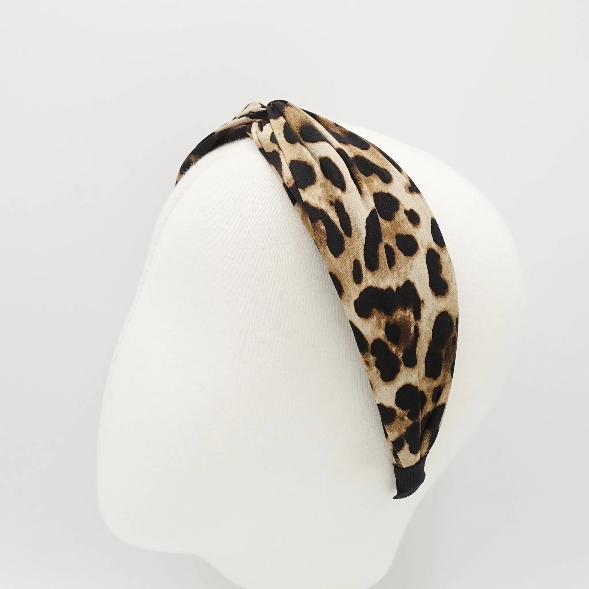 animal print headband cross hairband leopard python zebra print twist hair accessory