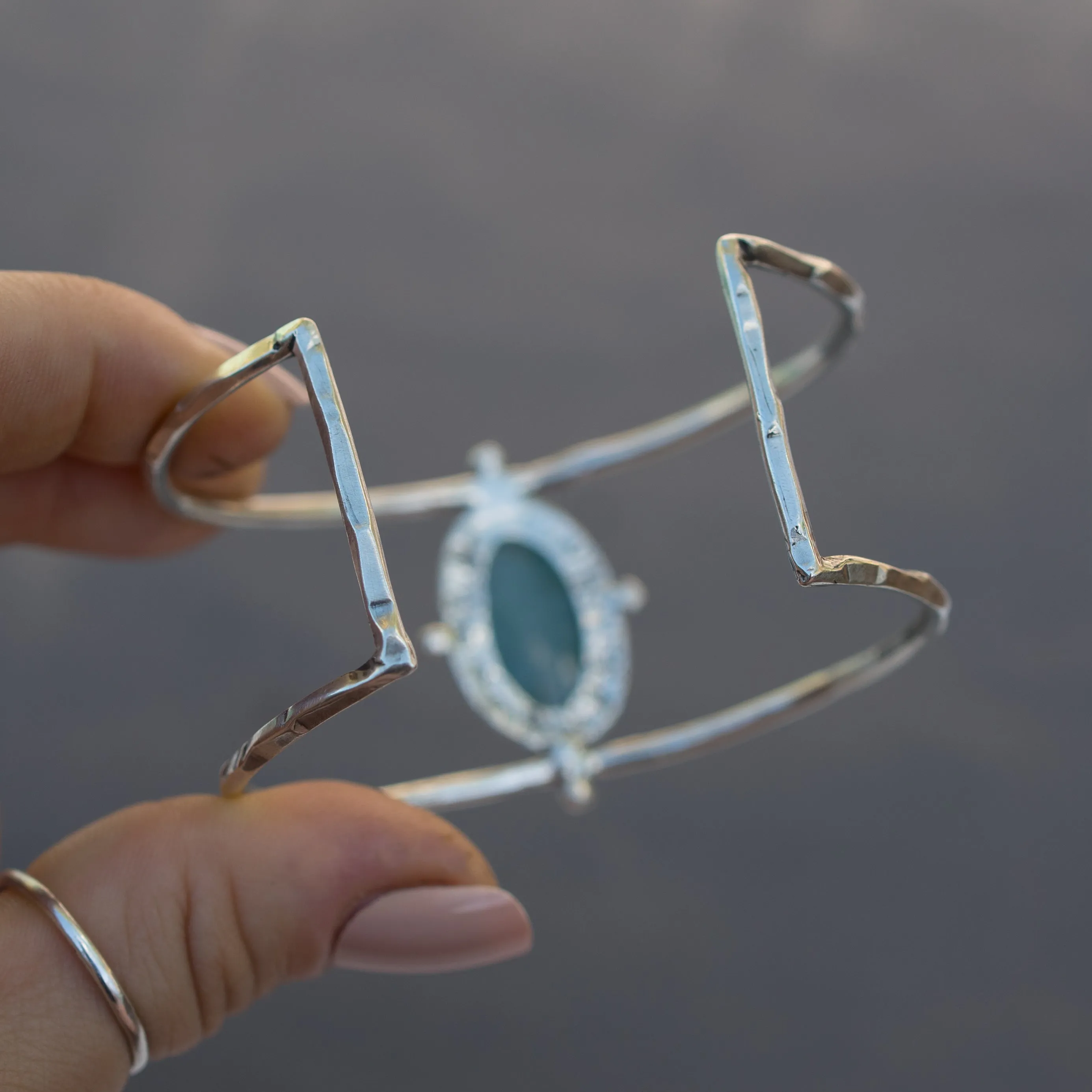 Aquamarine Statement Cuff