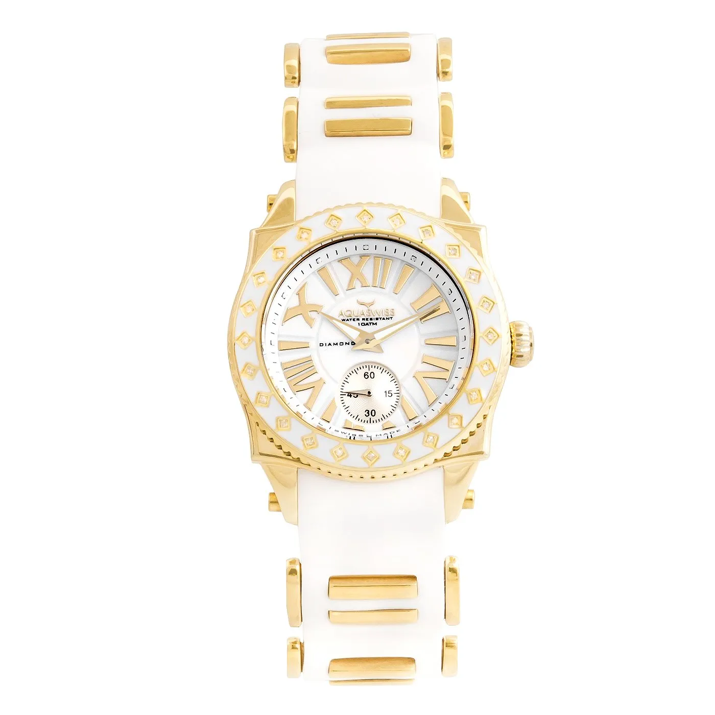 Aquaswiss Swissport L 24 Diamond Ladies Watch nan Movement: Swiss Ronda 1069