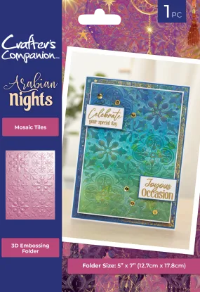 Arabian Nights 5" x 7" 3D Embossing Folder - Mosaic Tiles