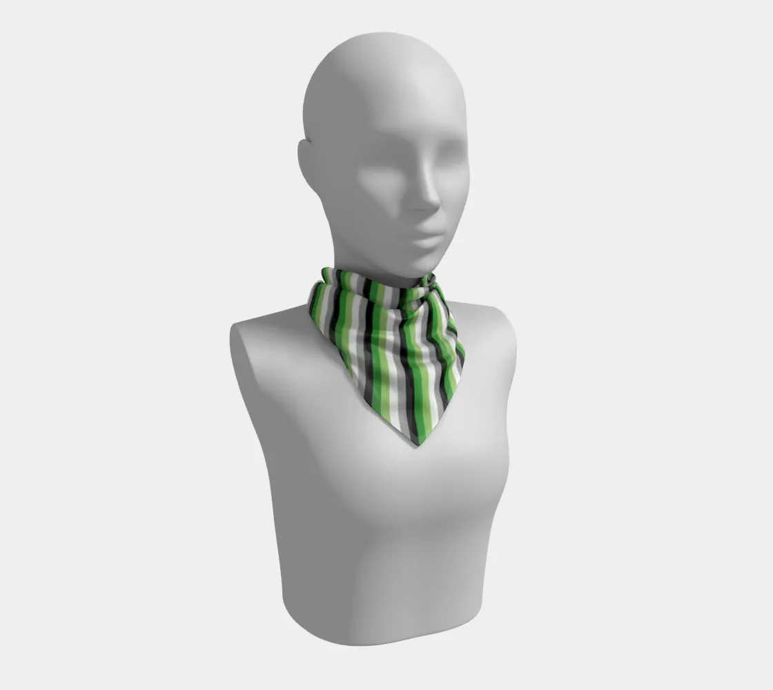 Aromantic Striped  Square Scarf