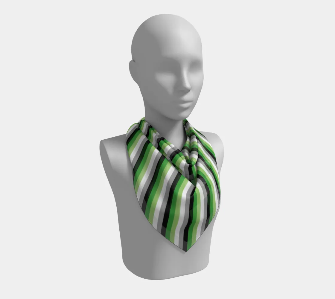 Aromantic Striped  Square Scarf