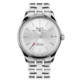 Ball Men's Watch Trainmaster Manufacture 80 Hours Silver NM3280D-S1CJ-SL