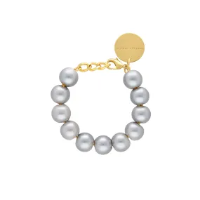 Beads Bracelet Grey Pearl