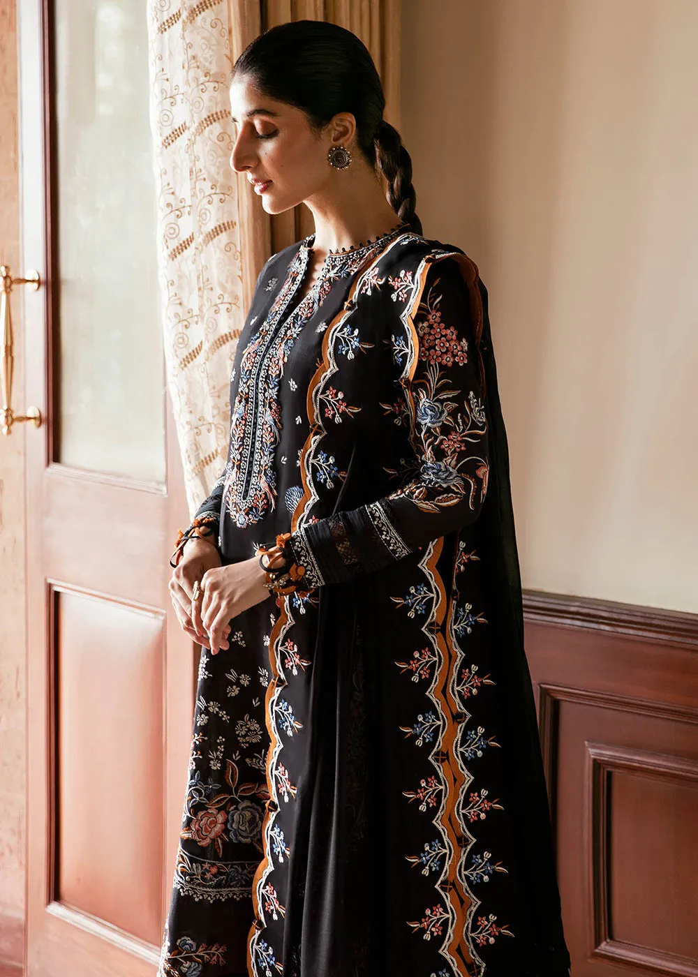 Black Luxury Lawn Suit | Zaha | Festive Lawn '23 | IREM - ZF23-07