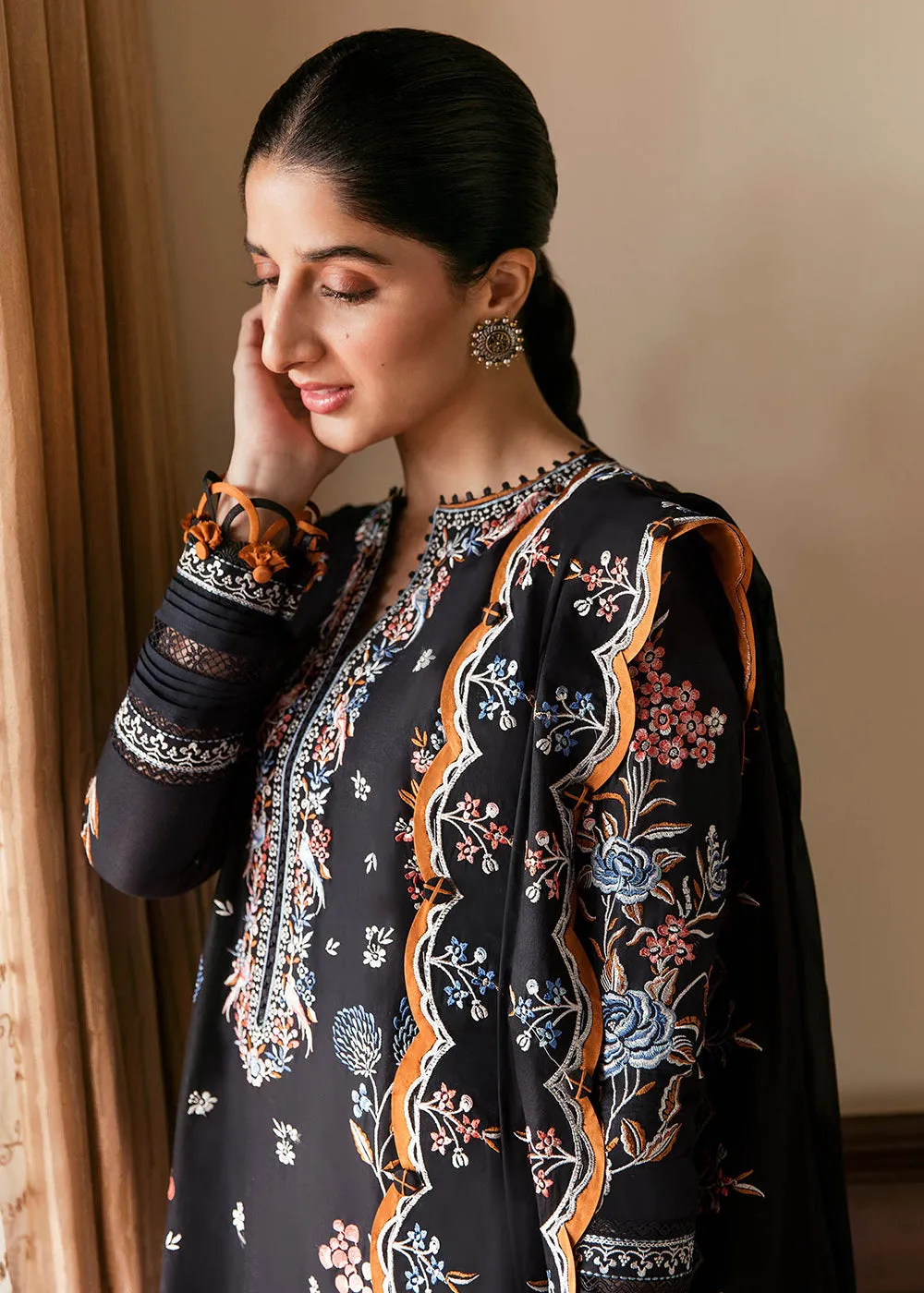 Black Luxury Lawn Suit | Zaha | Festive Lawn '23 | IREM - ZF23-07