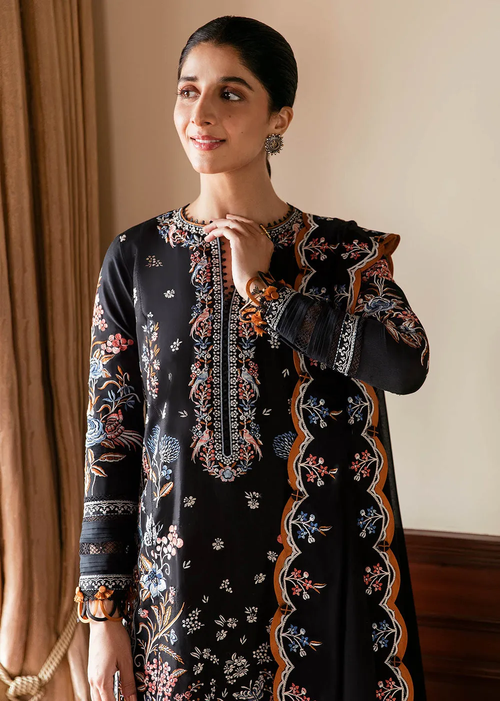 Black Luxury Lawn Suit | Zaha | Festive Lawn '23 | IREM - ZF23-07