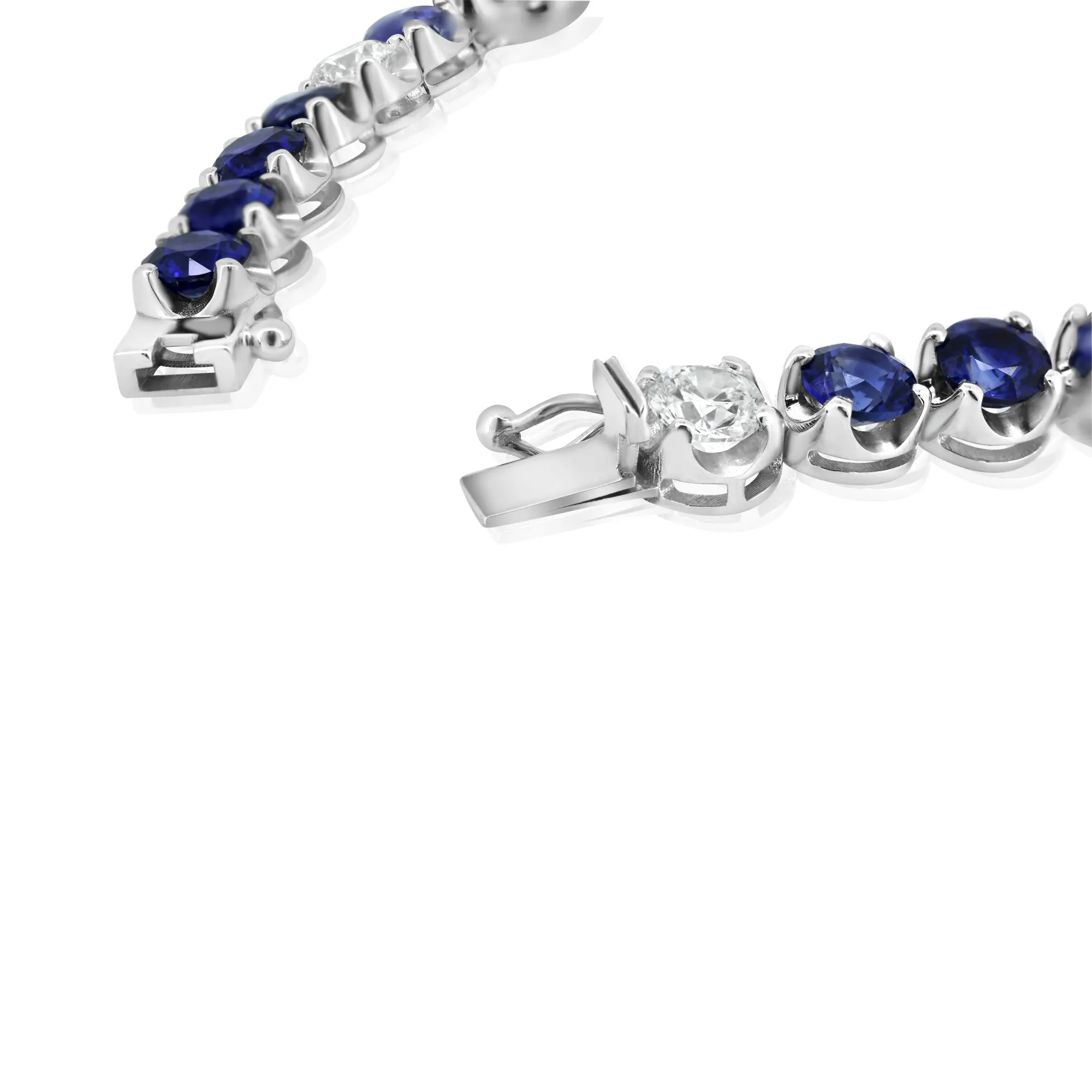 Blue Sapphire & Diamond Bracelet