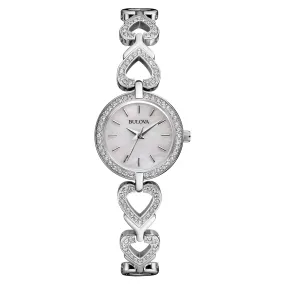 Bulova Women's Classic 22mm Quartz Watch Crystal Bezel 96X136