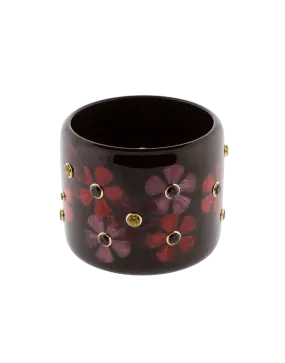 Burgundy Brown And Red Bakelite Bangle