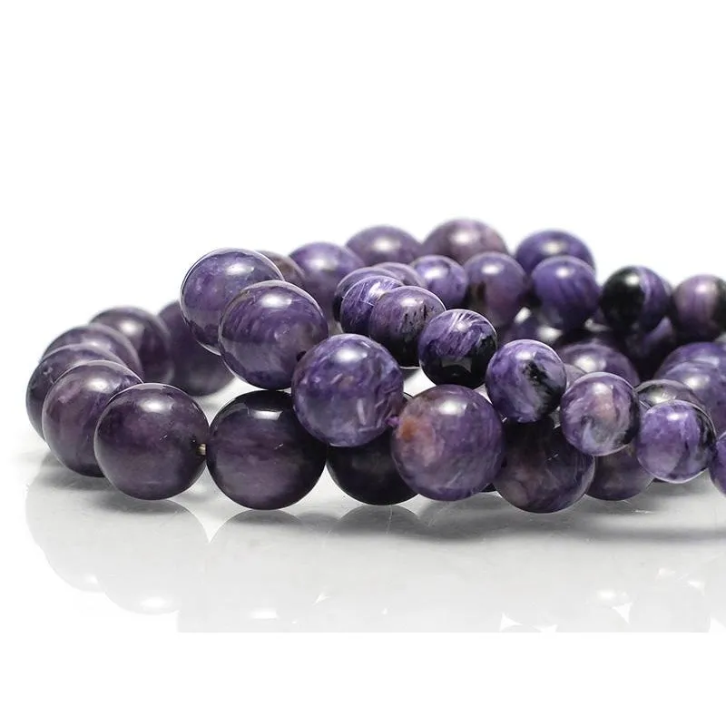 Charoite Stretch Bracelet 8mm, 12mm, 14mm