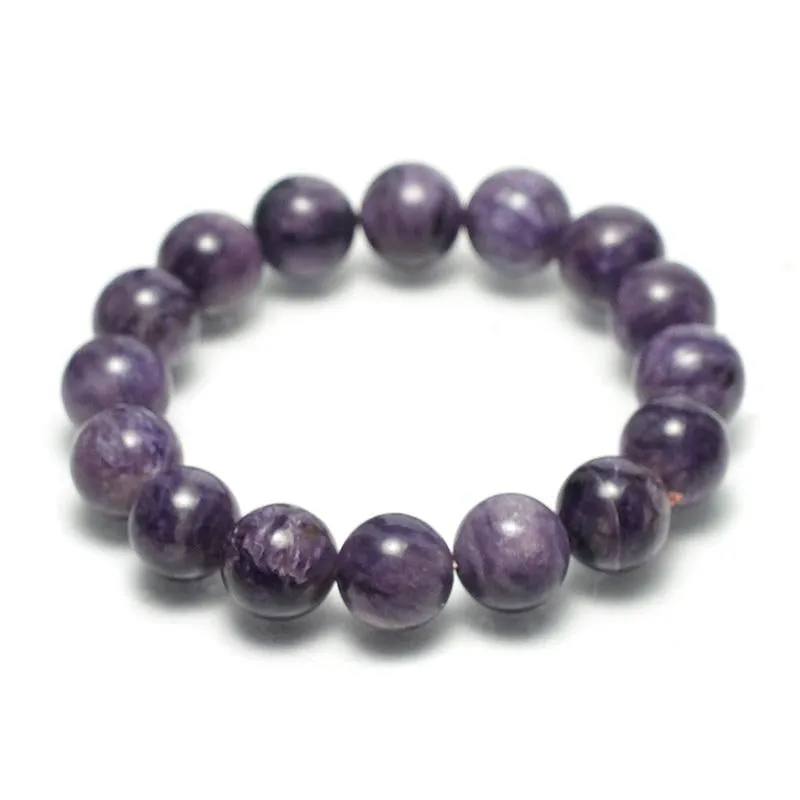 Charoite Stretch Bracelet 8mm, 12mm, 14mm