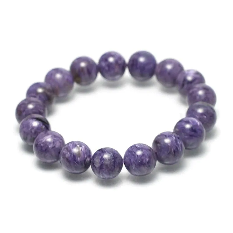 Charoite Stretch Bracelet 8mm, 12mm, 14mm