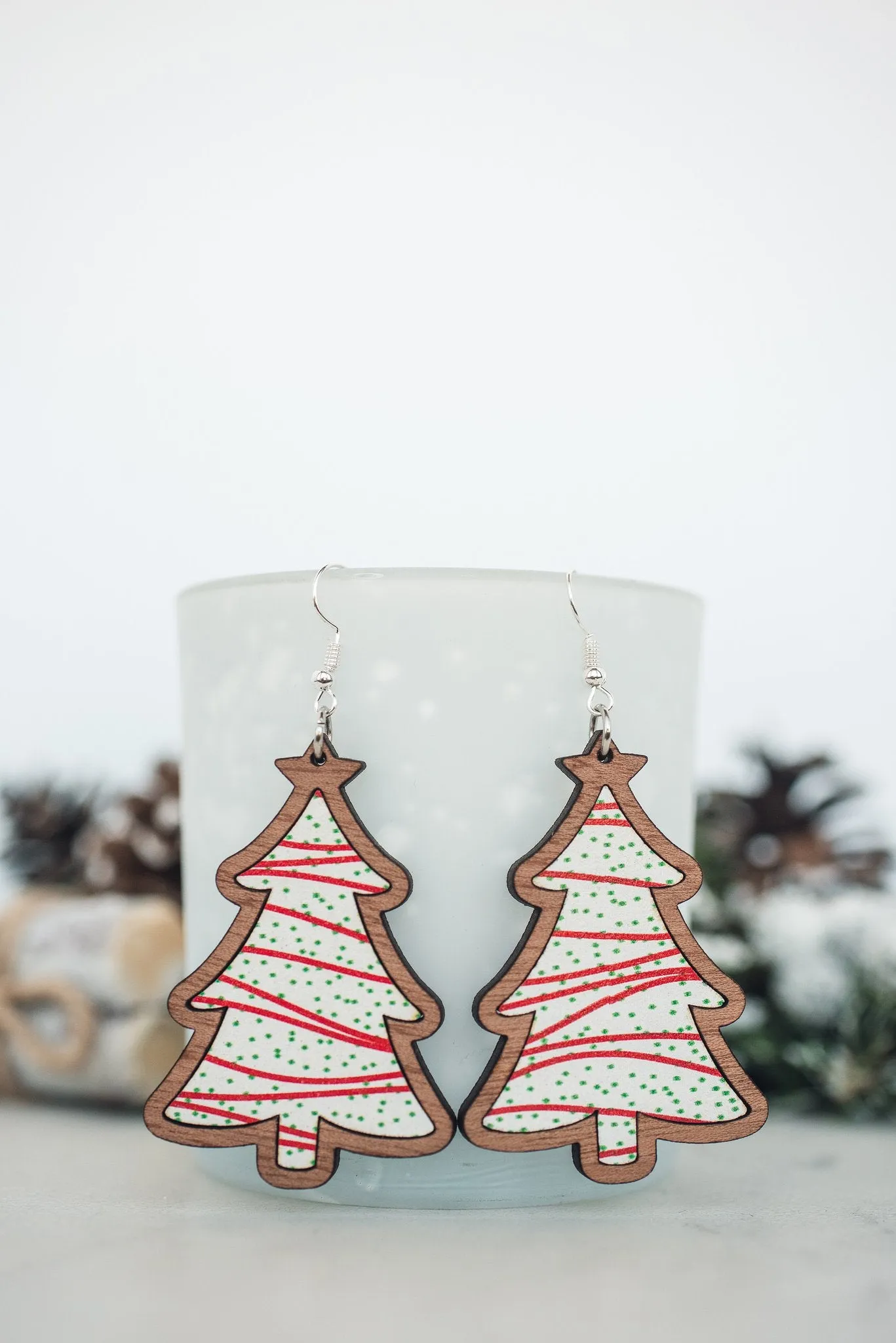 Christmas Cake Dangle Earrings