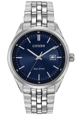 CITIZEN GENTS ECO-DRIVE BLUE DIAL STAINLESS STEEL BM7251-53L