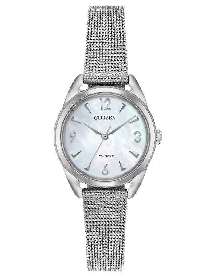 Citizen Ladies DRIVE LTR - Stainless Steel - Mother of Pearl - Mesh Bracelet