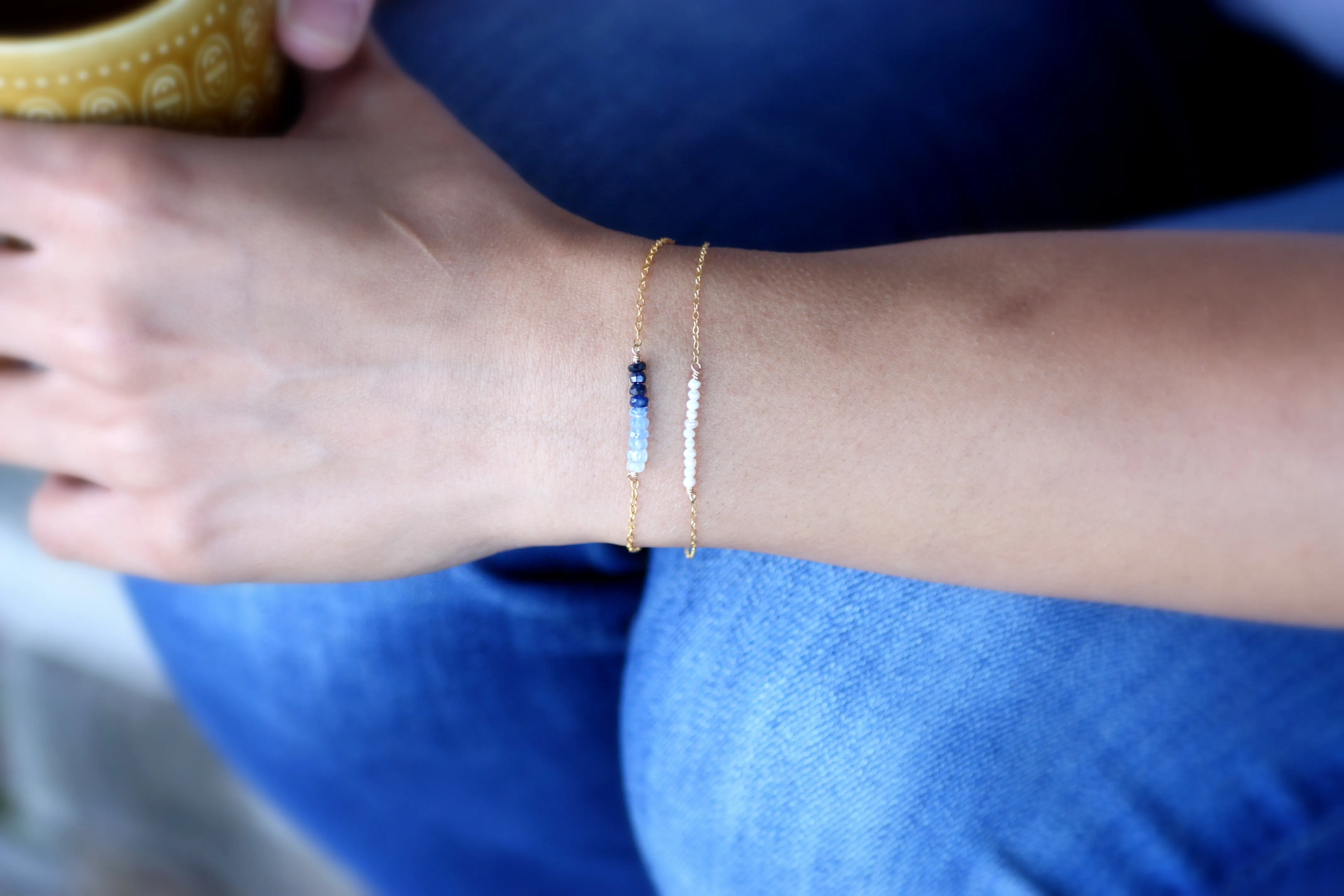 Citrine Petite Bar Bracelet