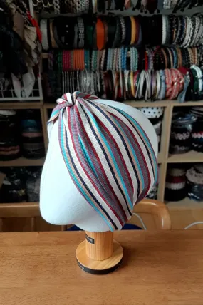 colorful stripe turban headband