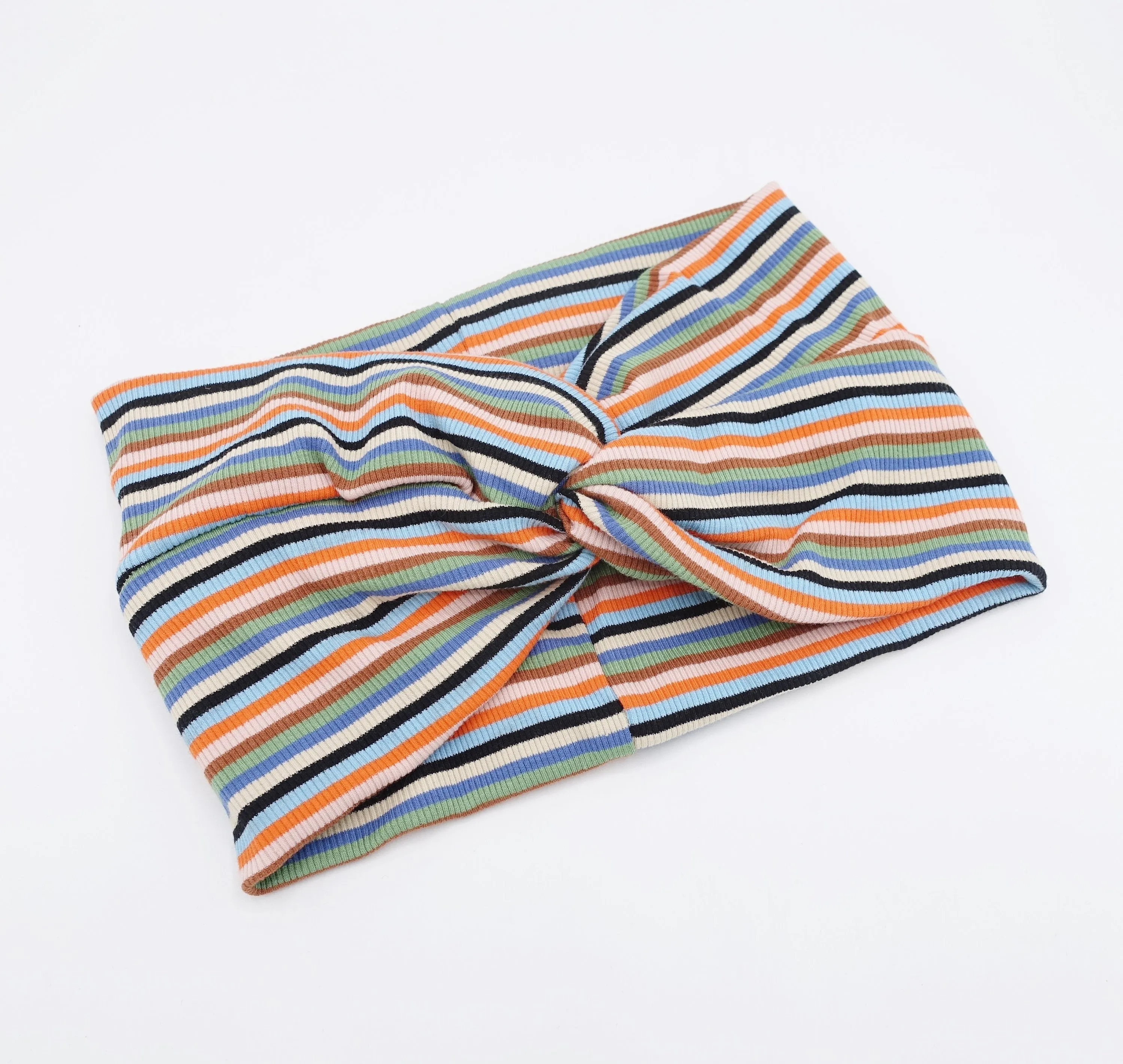 colorful stripe turban headband