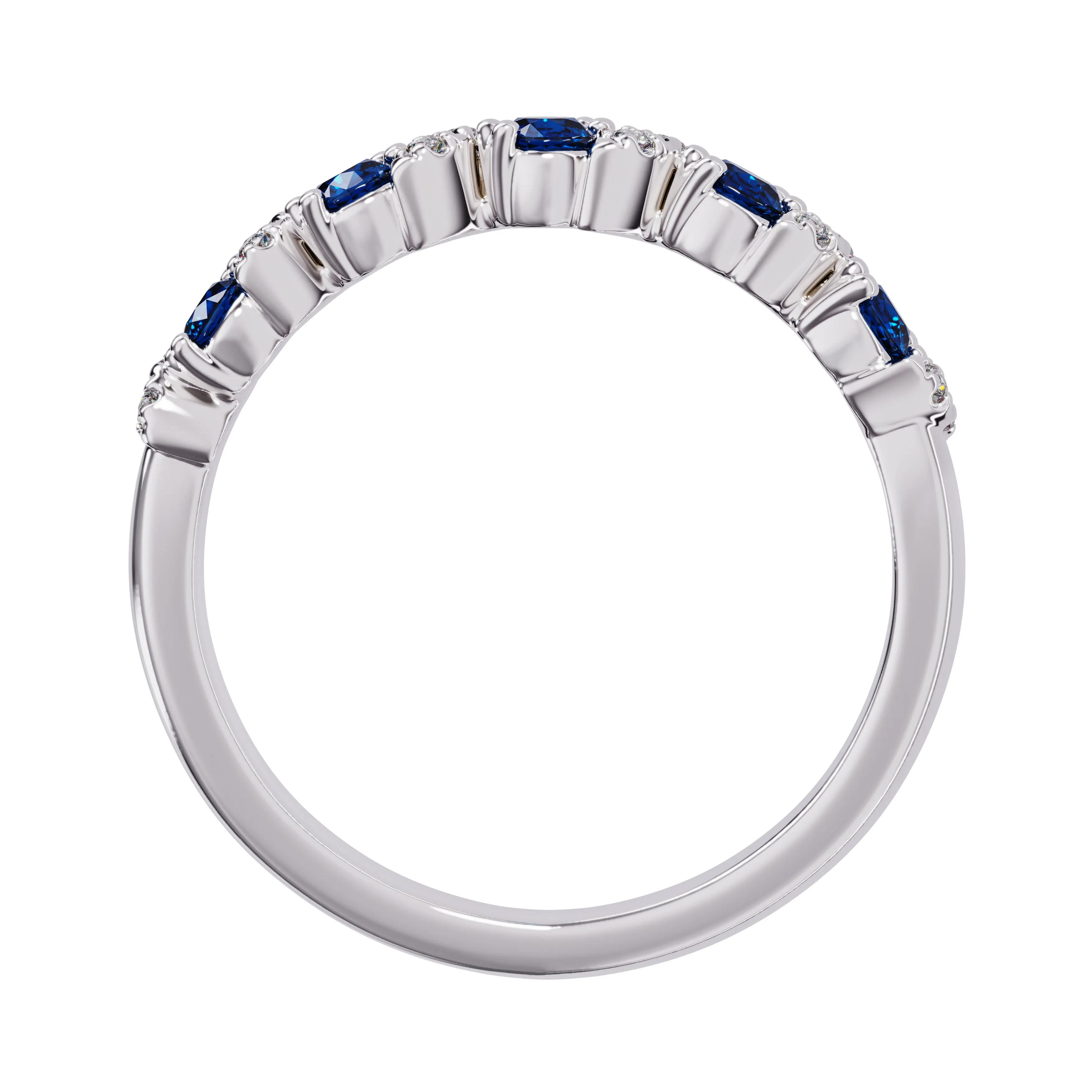 Confetti Sapphire and Diamond Band