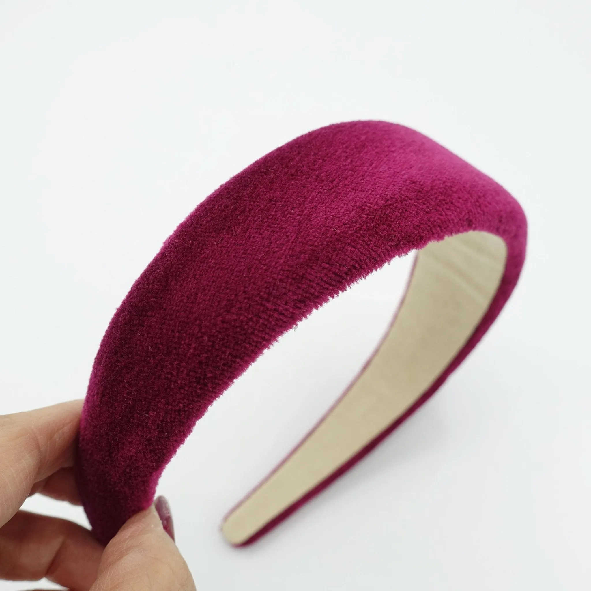 cotton velvet headband padded hairband Fall Winter hair accessory for women