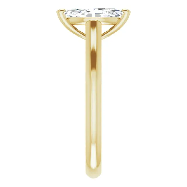 Cubic Zirconia Engagement Ring- The Adelaide (Customizable Marquise Cut Cathedral Solitaire with Two-Tone Option Decorative Trellis 'Down Under')