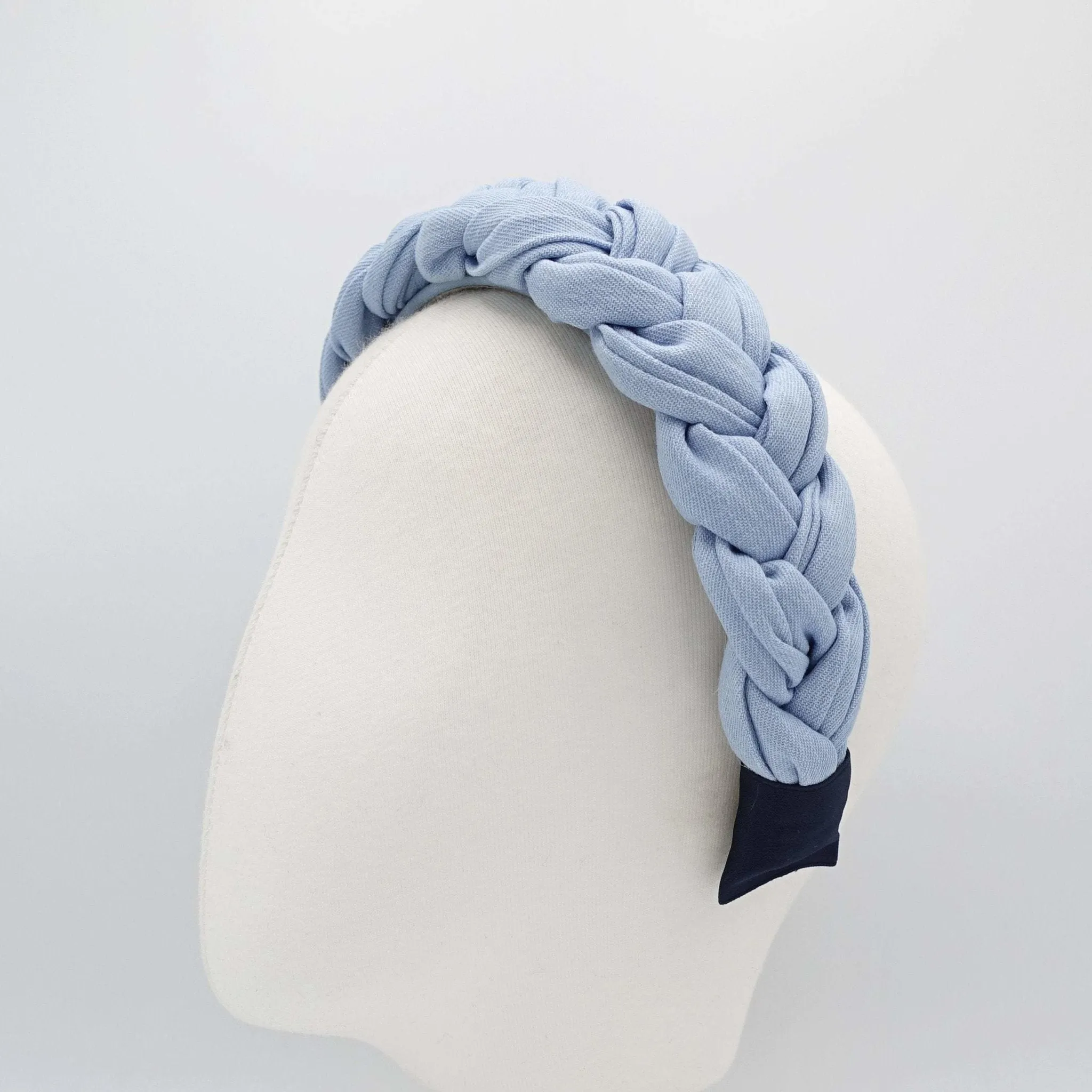 denim braided headband stylish fashion plaited hairband women hair accessory