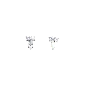 Dew Opal Zirconia Cluster Studs 36016SOC