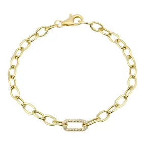 Diamond Link Chain Bracelet