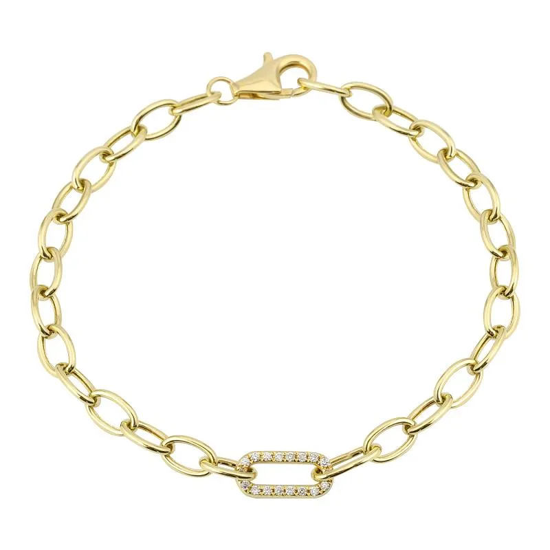 Diamond Link Chain Bracelet