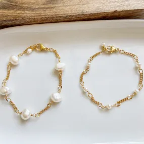 Discover - Pearl Segmented Chain Bracelet in Gold