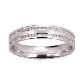 Double row Diamonds wedding band .25ct