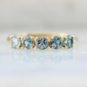 Dreamscape Round Brilliant Cut Montana Sapphire Band