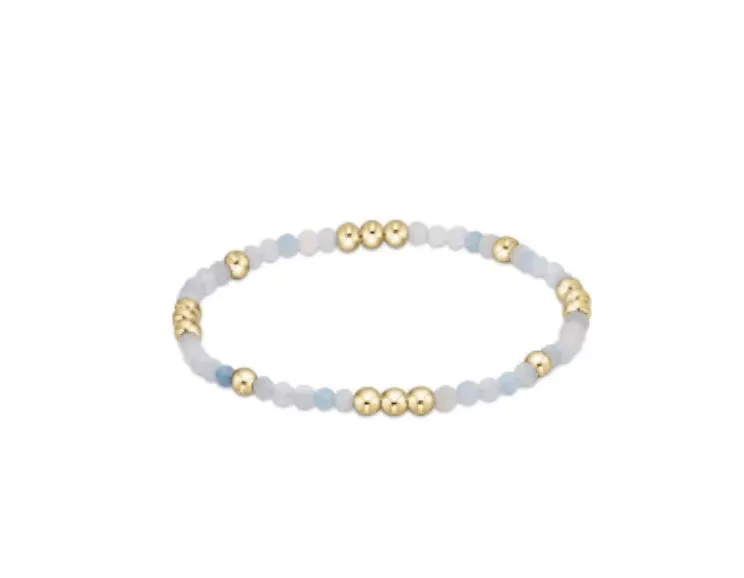 Enewton Worthy 3MM Aquamarine Beaded Bracelet