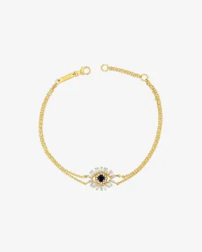 Evil Eye Mini Black Sapphire Bracelet