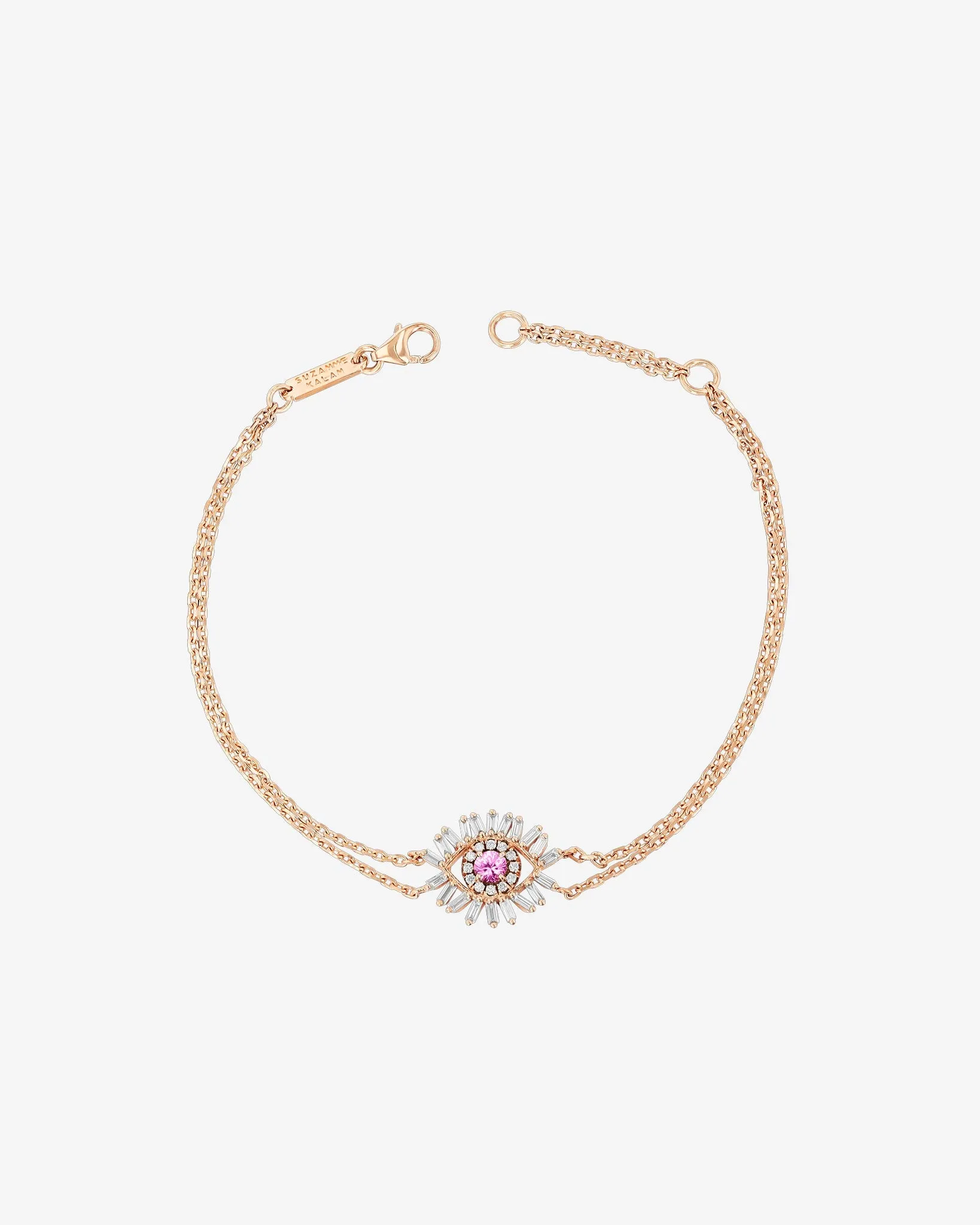 Evil Eye Mini Pink Sapphire Bracelet